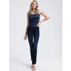 ESMARA Jeansy Damskie SLIM FIT! Rozmiar 46 | Ciemny Niebieski | Wąski Krój