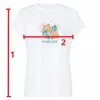 T-shirt Damski 100% Bawełna Biały Letni Nadruk Eko Krótki Rękaw S 36/38