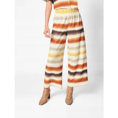 Esmara Spodnie Damskie Wide Leg Kuloty W Paski M (40/42) Wysoki Stan Eco