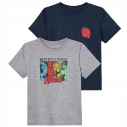 Zestaw Koszulek Chłopięcych Avengers 98/104 2-pak T-shirt Wiskoza Bawełna