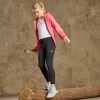 CRIVIT Legginsy Sportowe Dziewczęce 134/140 Czarne z Kieszenią LYCRA