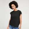 Zestaw 2 Koszulki T-shirty Damskie Oversize 100% Bawełna XS32/34 Czerń Biel