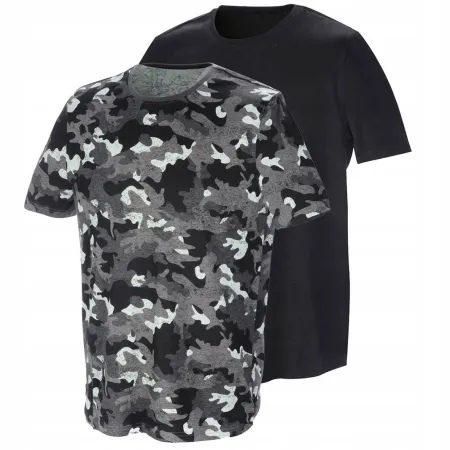 T-shirt Męski PARKSIDE 2-pak S 44/46 100 % Bawełna Czarny Moro Kamuflaż