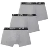 3x Bokserki Męskie LIVERGY S Bawełna Szare z napisem WORK AND WEAR 3-pak