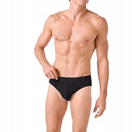 Esmara MEN Majtki Slipy Męskie Zestaw Slipów 3-pak Bawełna M Czarne Lycra