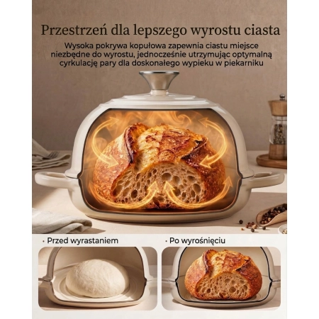 Garnek żeliwny holenderski do chleba Armorbear emaliowany 4,7L 24cm Biały